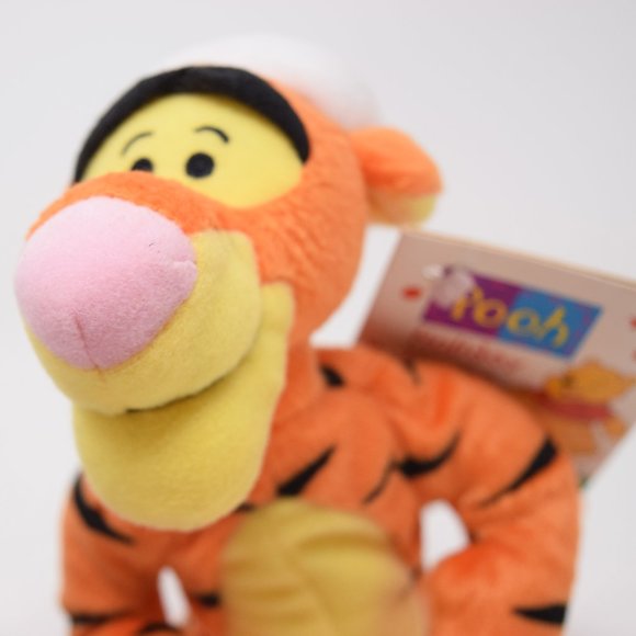 Disney Mattel Holiday Eeyore Tigger Antler Santa Hat Tags Christmas Plush Pooh - Picture 3 of 16